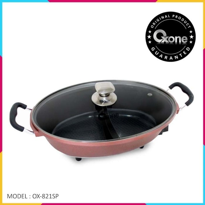 Ox-821Sp Panci Elektrik Oxone Yin Yang 2In1 Shabu-Shabu