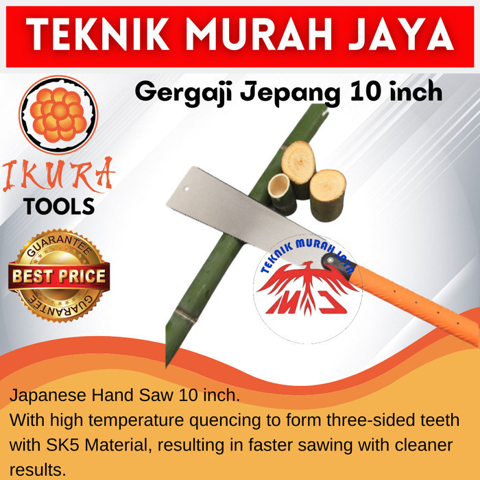 IKURA Gergaji Jepang 10" inch Japan Wood Rip Cross Cut Original