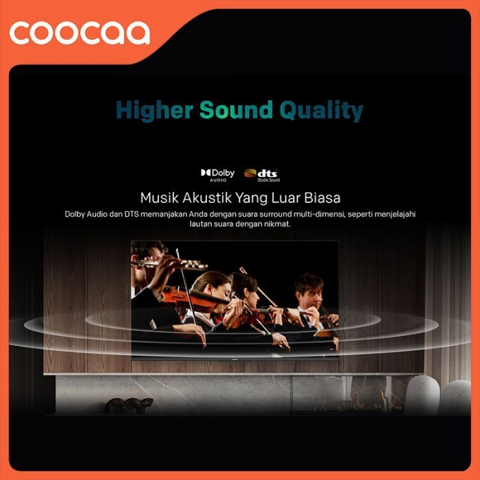 [New] [Google Tv] Coocaa Tv 43 Inch - Smart Tv (Model : 43Cue7600) Termurah Terlaris Promo