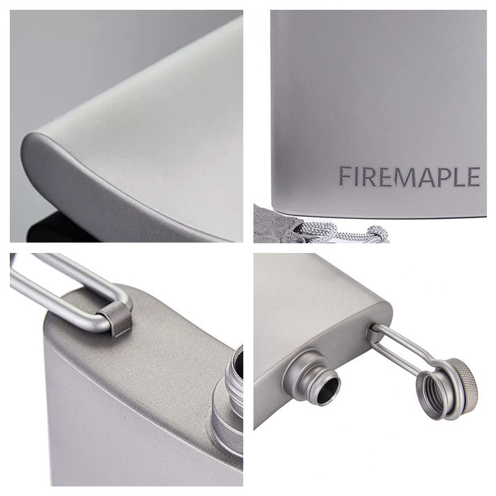 Botol Whiskey Firemaple Bacchus Titanium Hip Flask