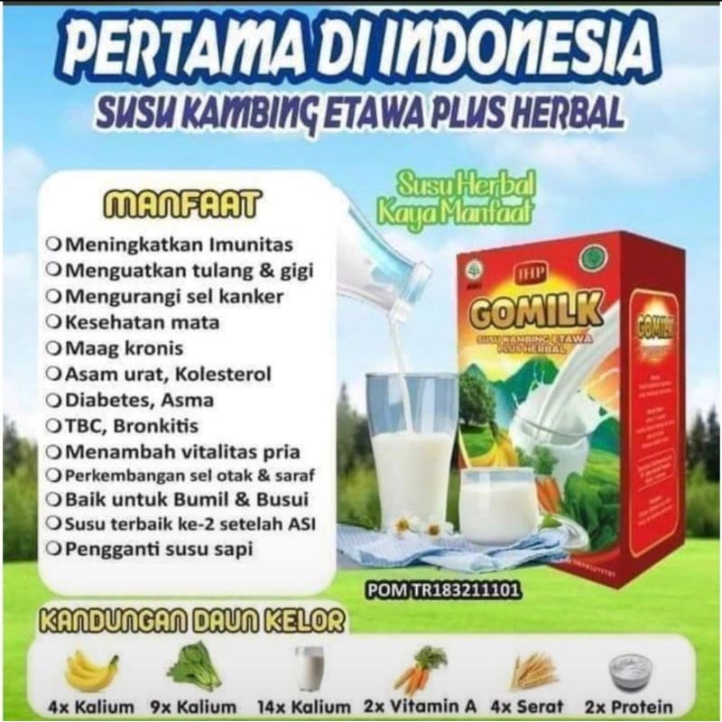 

Gomilk Susu Kambing Etawa Plus Herbal Stroberry