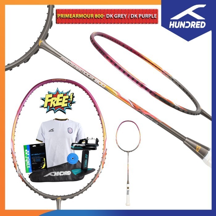 Hundred Raket Primearmour 800 Raket Badminton Original