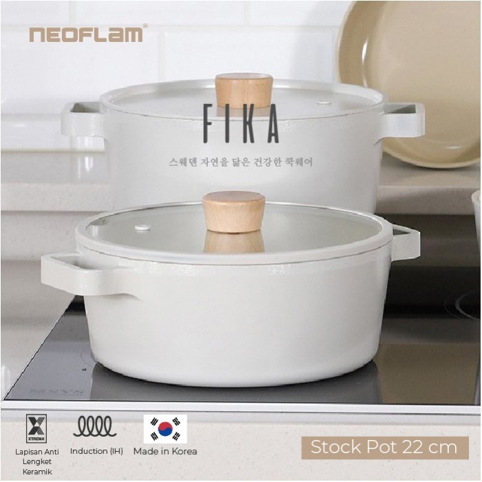 Neoflam Fika Stock Pot Panci Keramik Induksi