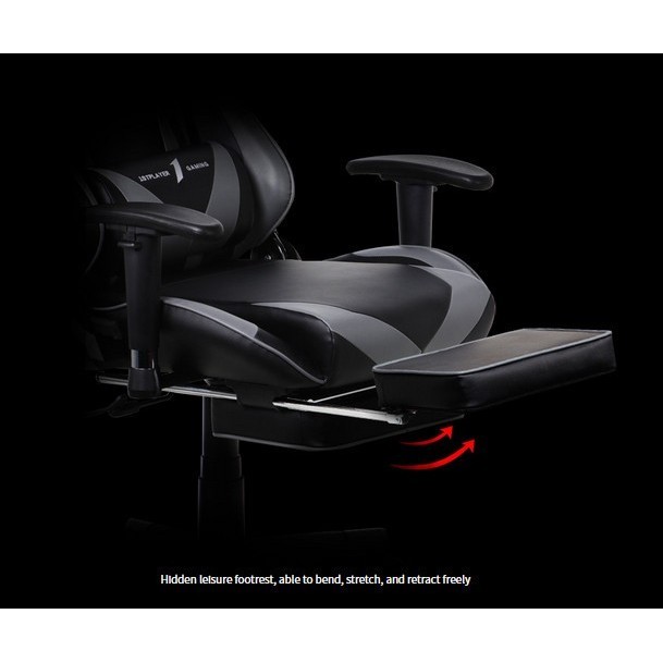 1Stplayer Gaming Chair Fk3 - Black White - Lumbar Massage