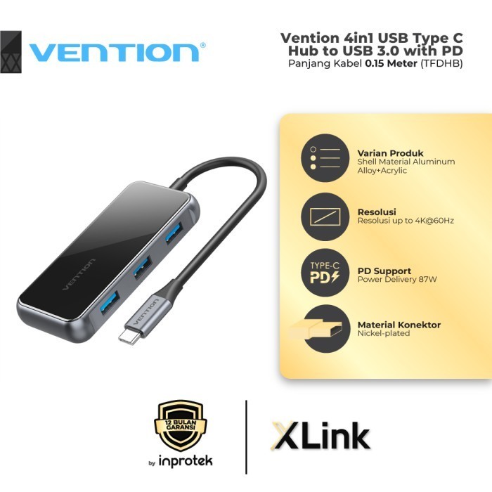 Usb Hub Type C To 4 Port Usb 3.0 Hub With Power Delivery