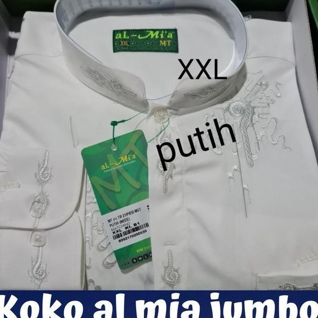 Promo Bisa Cod Baju Koko Al Mia Mt Jumbo Xxl Lengan Panjang Manset Poneshop