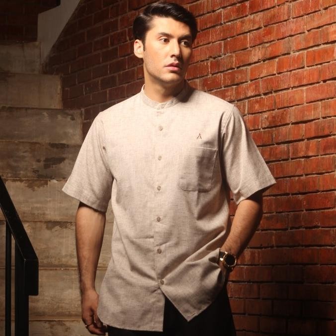 Abiyu Baju Koko Pria Kemeja Koko Kemko Lengan Pendek Lx01