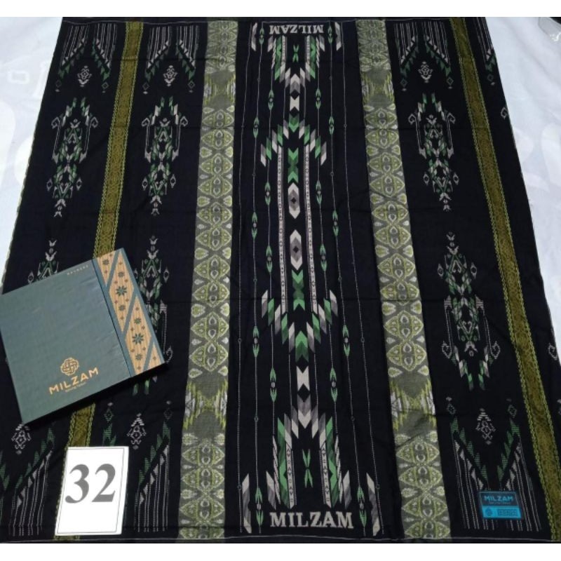 Sarung MILZAM Songket Jacquard GOLD Seri Hitam