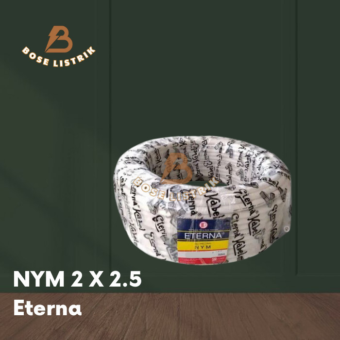 TERBARU - Kabel NYM 2x2.5 Eterna @50m , NYM 2x2,5 Eterna , NYM 2 x 2.5 mm