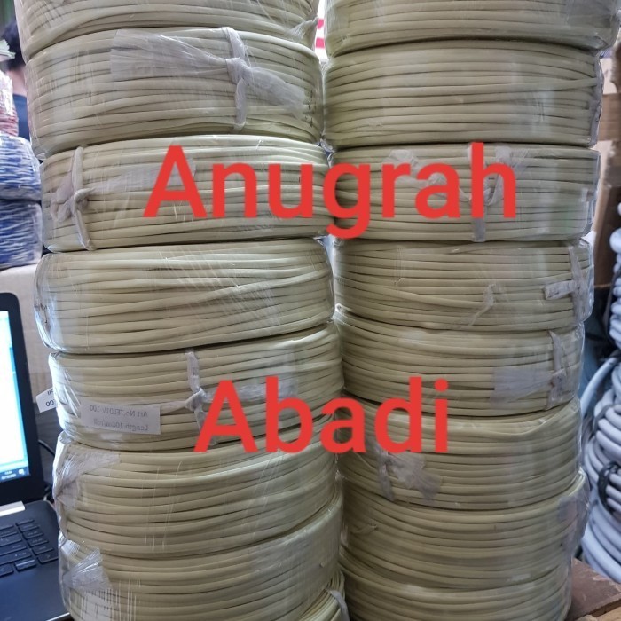 

KABEL GEPENG LINE CORD /TALI ROSET CREAM 100METER