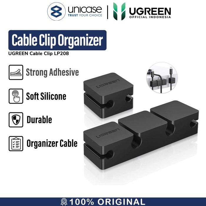 

CABLE MANAGEMENT ORGANIZER UGREEN CLIP PENJEPIT SILICONE HOLDER KABEL