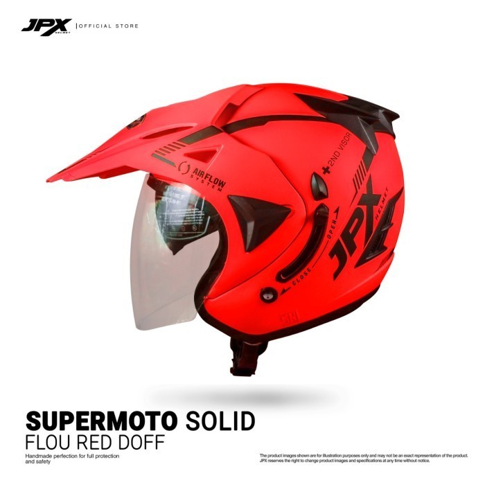 Helm Jpx Supermoto Solid