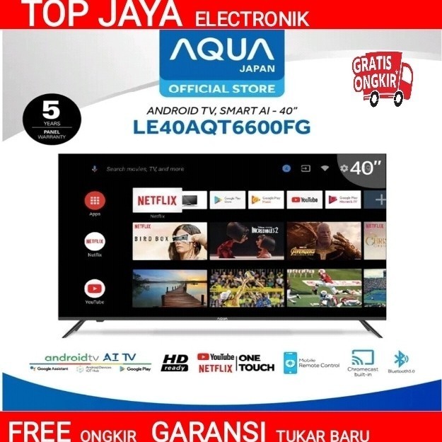 Led Tv Aqua 40Inch/43Inch.Digital Tv Smart Android Tv Bergaransi Resmi