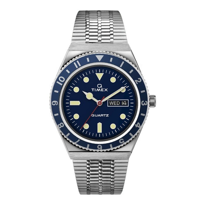 Timex Q Reissue Tw2U61900 Blue Dial Stainless Steel Strap