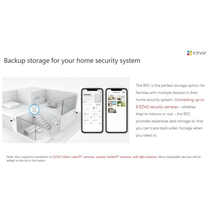 Ezviz R5C 8Ch Hiksemi Home Storage Nas Up To 8Tb For Cctv