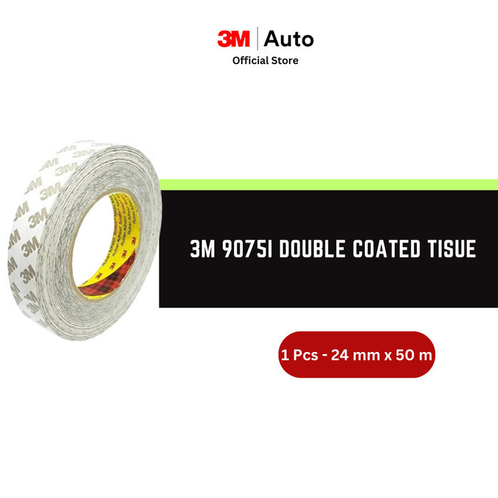 

3M 9075I / 7385C DOUBLE COATED TISSUE TAPE - 24 MM X 50 M - 1 BUAH