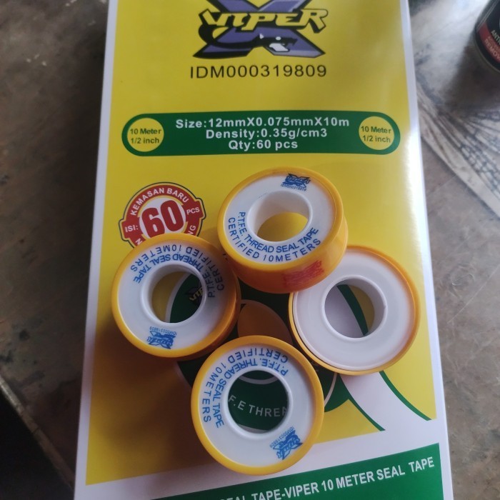 

SEAL TAPE VIPER 10METER 1/2INCH JUAL PERPCS/PAK