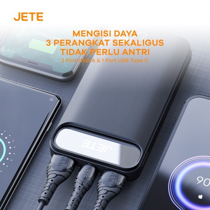 Power Bank 20000Mah Fast Charging Pd 22.5W Jete B3 With Triple Output