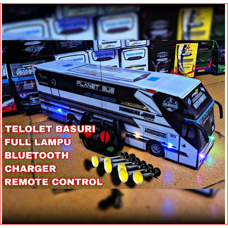 MOBIL RC BUS BIS TELOLET BASURI MINIATUR KIDS PANDA REMOT KONTROL LED