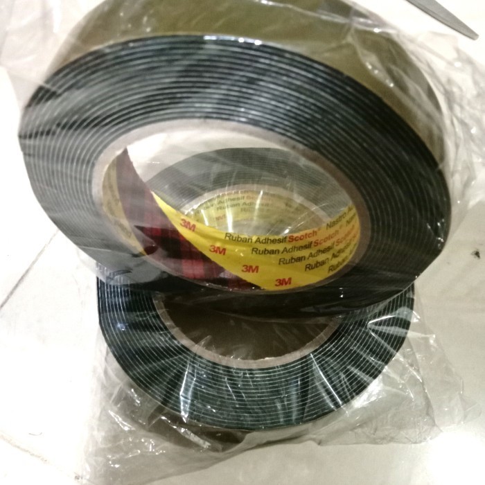 

MURAH Double Tape Original 3 M 12mm Super Kuat Super Lengket Lem 3 M Hitam
