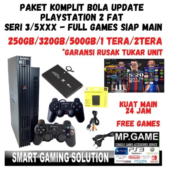Paket Lengkap Sony Ps-2 Fat Hardisk 2Tera- 250Gb - Mesin Saja
