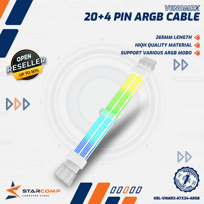 Venomrx 24 Pin Argb Psu Extension Cable
