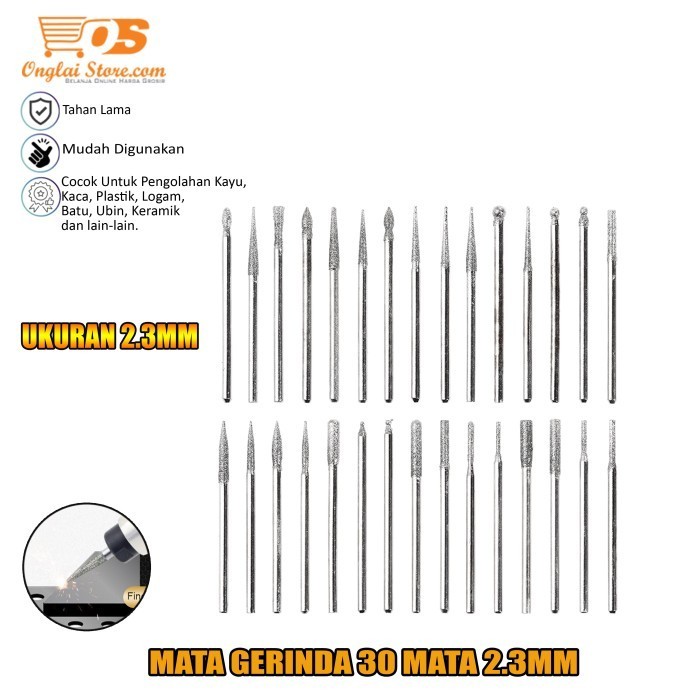 Mata Gerinda 30 In 1 Tunner 2.3Mm Mata Gerinda Mata Bor