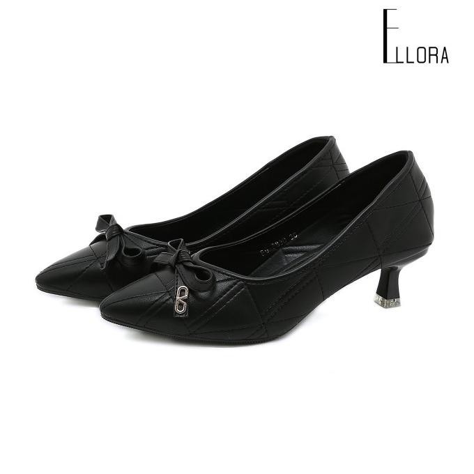 Ellora Eg-8830 Sepatu Heels Wanita Kerja Import 5Cm Sintetis