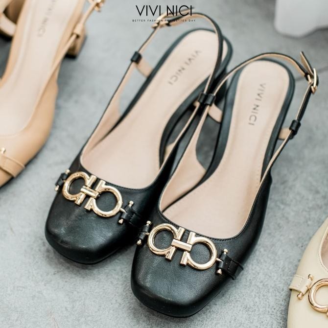 Vivi Nici - Leonore Sepatu Sandal Mules Hak 5 Cm