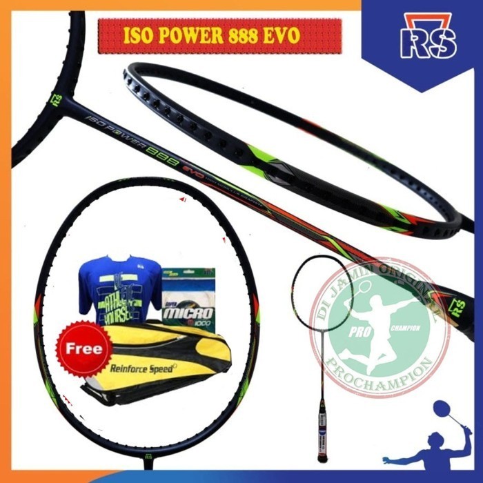 RS ISO POWER 888 EVO RAKET BADMINTON ORIGINAL
