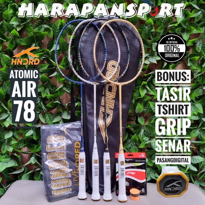 RAKET BADMINTON HUNDRED ATOMIC AIR 78 ORIGINAL 100%