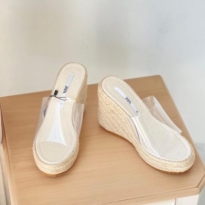 Sandal Wedges Wanita Zara Tebal 10 Cm Original