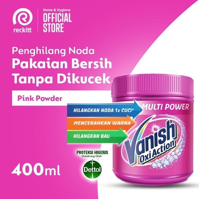 LYT Vanish Cair Pink Penghilang Noda pada Pakaian 400ml Vanish Bubuk Oxi 1000ml 1000 ml Refill 520ml