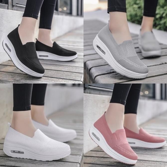 Sepatu Wanita Wedges Model Sepatu Skechers Wanita Tebal