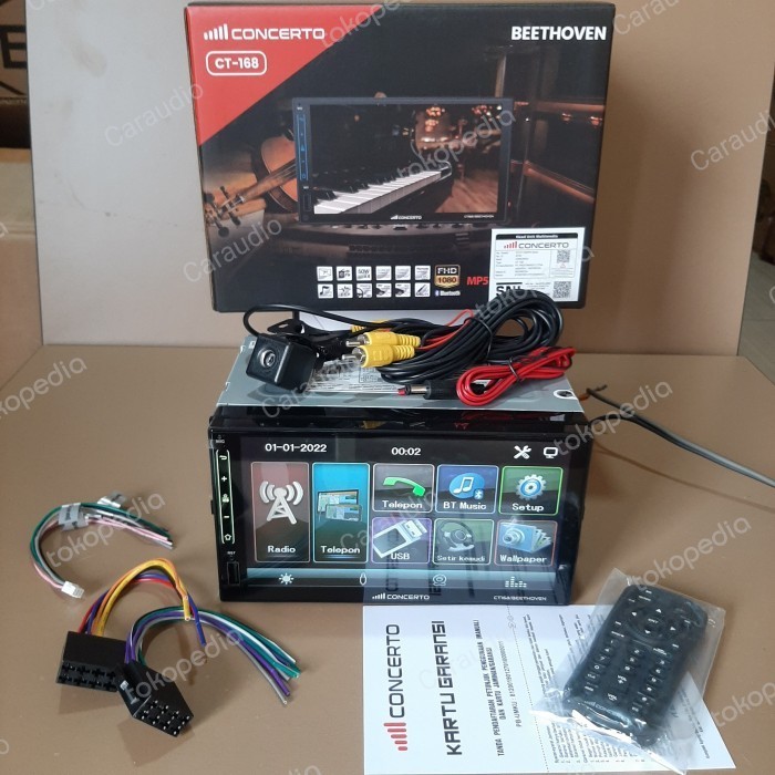 TV MOBIL AVANZA XENIA DOUBLE DIN JEC GD 6980 BONUS KAMERA PARKIR