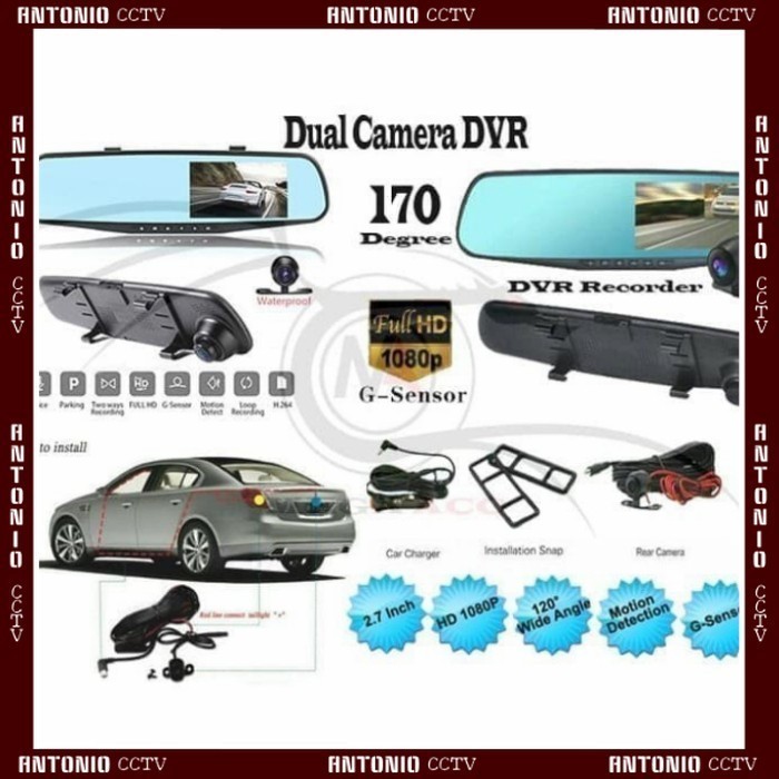 KAMERA CCTV SPION MOBIL 2CAMERA DEPAN BELAKANG