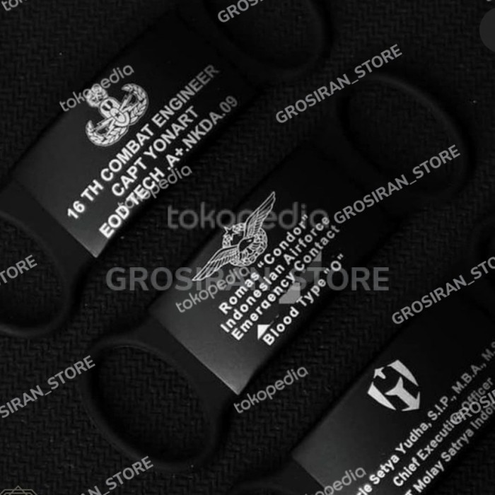 

BARANG TERLARIS patriot tag id watch Indonesian air force custom logo nama grafir ka