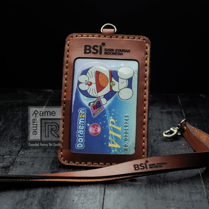 

BARANG TERLARIS Id Card Holder Name Tag Holder Kulit BSI Bank Syariah Indonesia