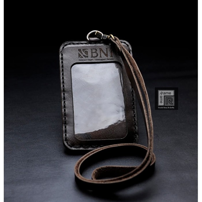 

BARANG TERLARIS Id Card Holder Name Tag Holder Kulit Asli BNI