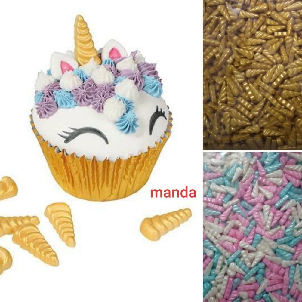 

New Springkel Sprinkel Trimix Hiasan Kue Tart Cupcake Mix Unicorn Tanduk 50 Gram Terlaris