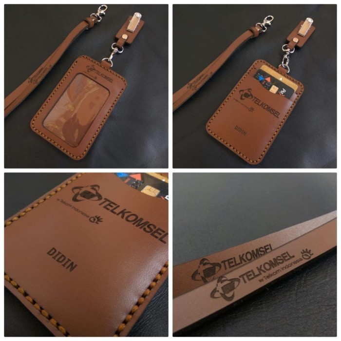 

BARANG TERLARIS Id card holder name tag kulit asli kualitas 1