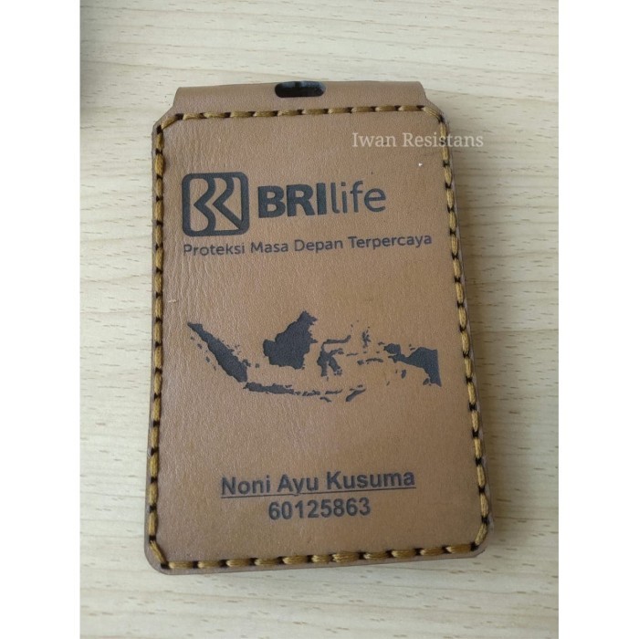 

BARANG TERLARIS iD card holder kulit asli,name tag kulit asli ,id card costum nama E