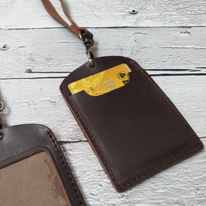 

BARANG TERLARIS ID card holder kulit asli DELUXE (coklat tua)