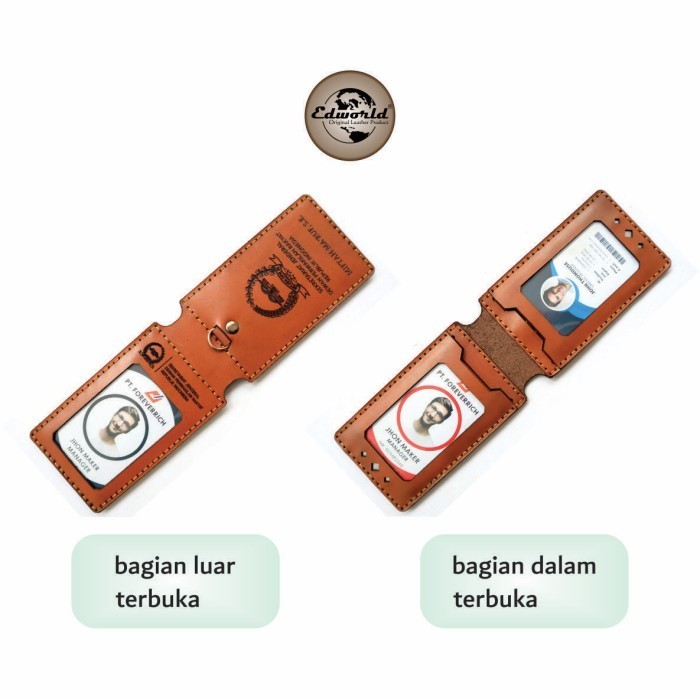 

BARANG TERLARIS ID CARD HOLDER KULIT ASLI PREMIUM LIPAT