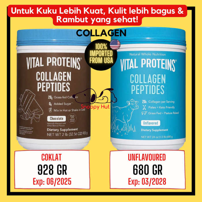 

Vital Proteins Collagen Peptides Unflavoured /Chocolate Susu Kolagen