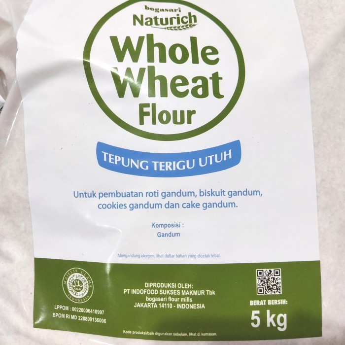 

HOT PROMO tepung gandum utuh 1 kg / naturich whole wheat flour 5kg
