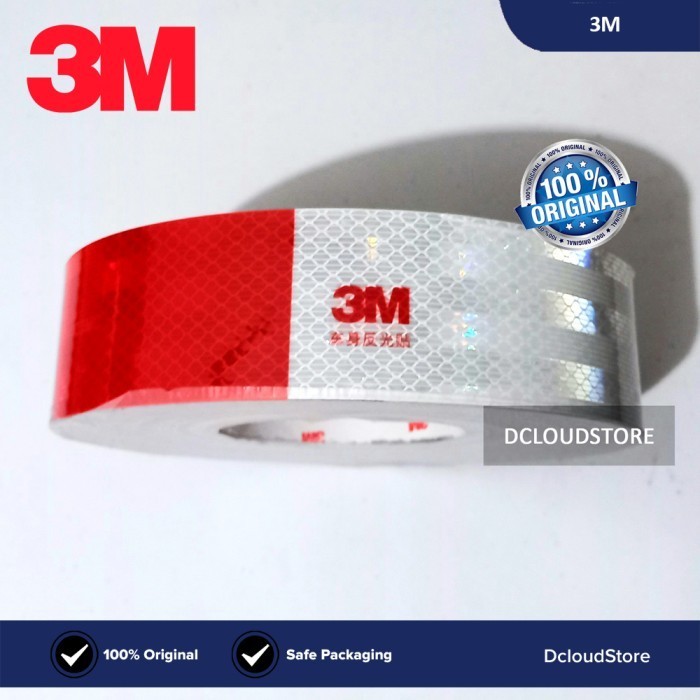 

JUAL Original 3M Reflector Tape 2 inch x 45M Merah Putih