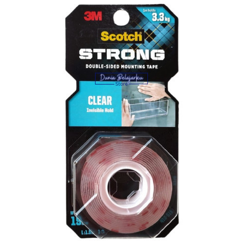 

Double Tape 3M Clear Mounting Tape 19mm x 1.5M 410-S19 Transparan Tape HARGA DISKON