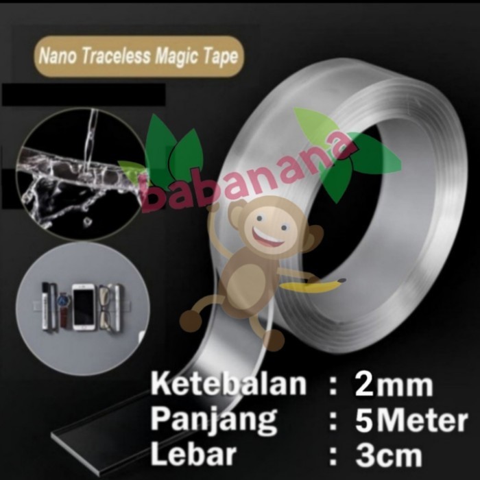

Double tape isolasi bening 3x500cm tebal 2mm dobel tip transparan JUAL