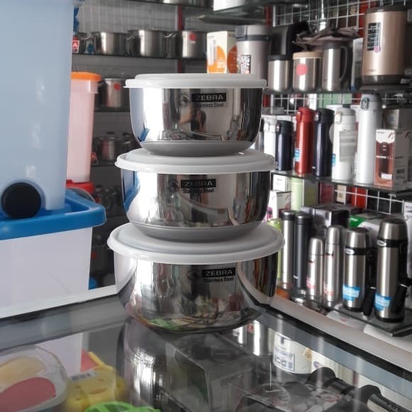 Food Storage 3ukuran, Stainless Steel SUS 304, Zebra Thailand